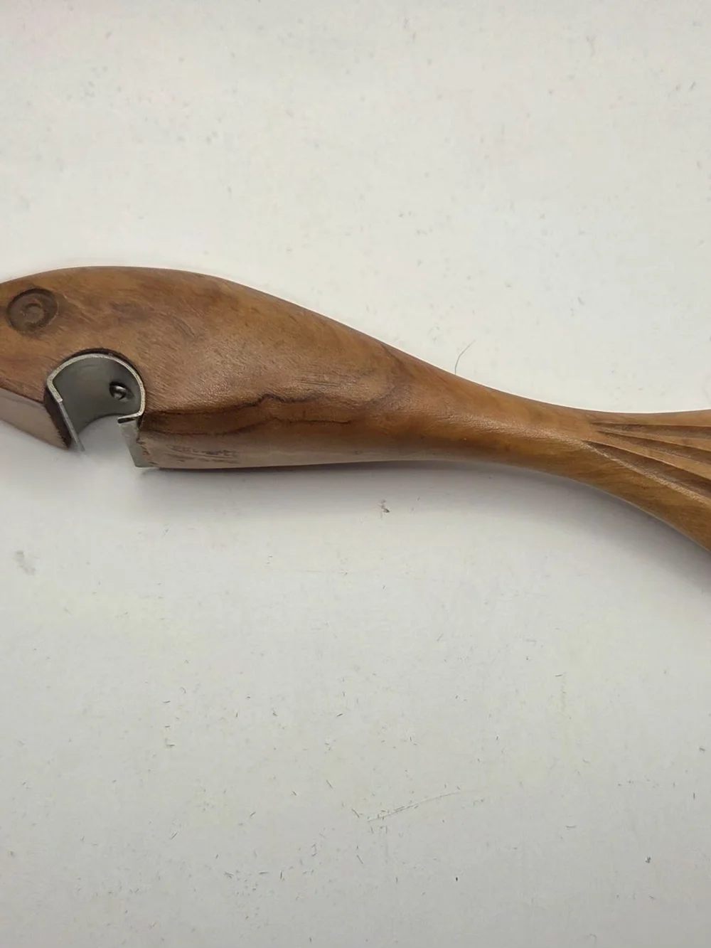 Vintage Oliv Art Wooden Shark Bottle Opener Stamped Made In Spain